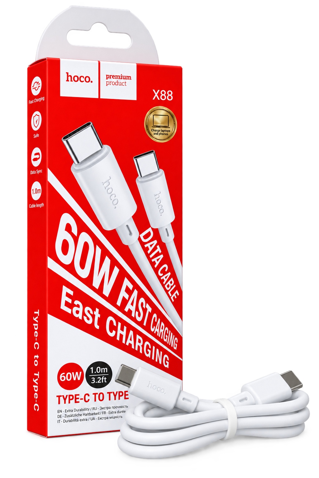 کابل Type-C به Type-C برند HOCO مدل X88