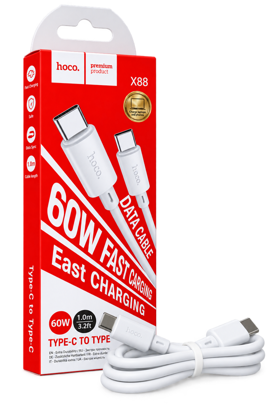 کابل Type-C به Type-C برند HOCO مدل X88