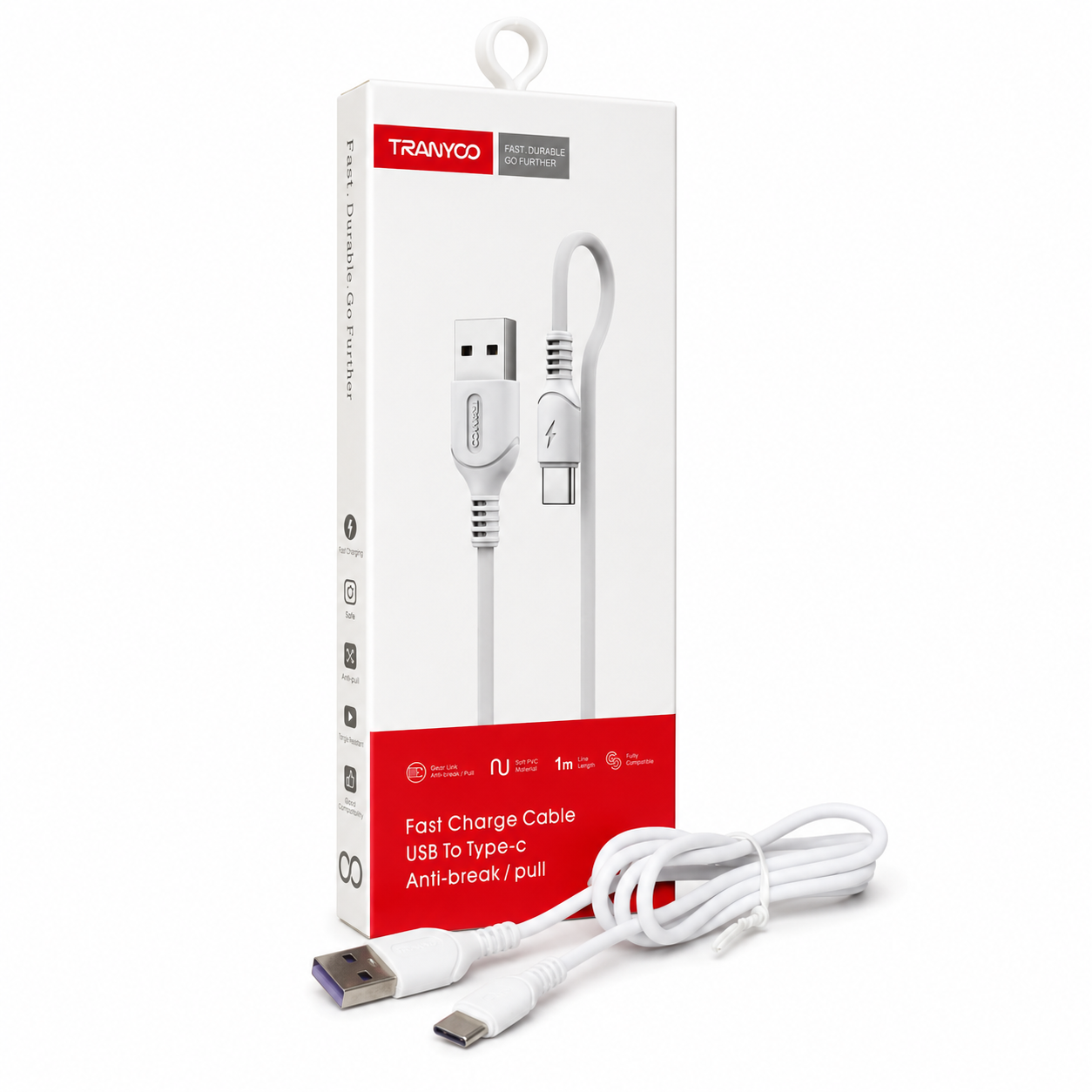 کابل USB-A به Type-C برند TRANYOO مدل T-X1C