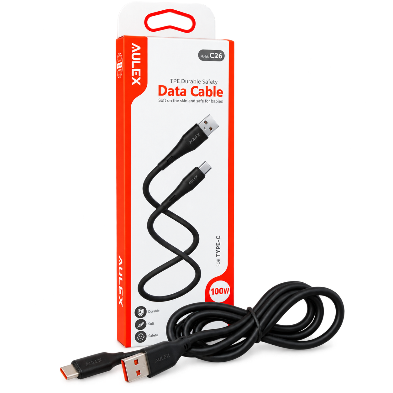 کابل USB-A به Type-C برند AULEX مدل C26