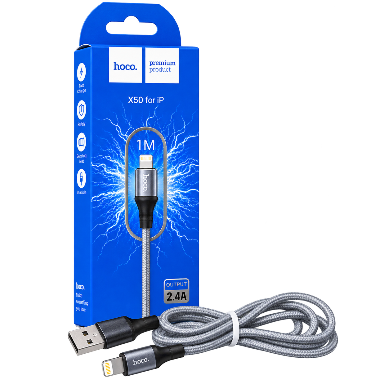 کابل (iphone/iPad) USB-A به Lightning برند HOCO مدل X50