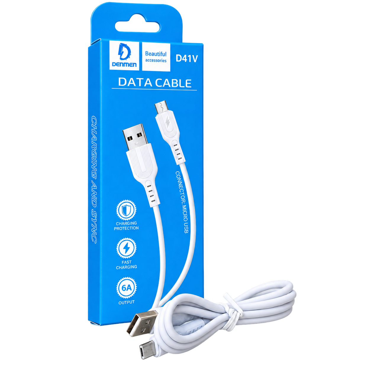 کابل USB-A به Micro USB برند DENMEN مدل D41V