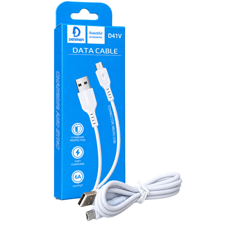 کابل USB-A به Micro USB برند DENMEN مدل D41V